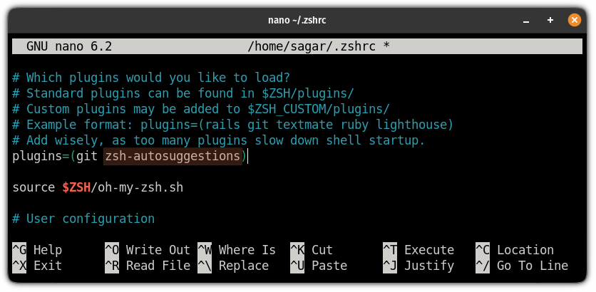 在 zsh 中启用自动建议