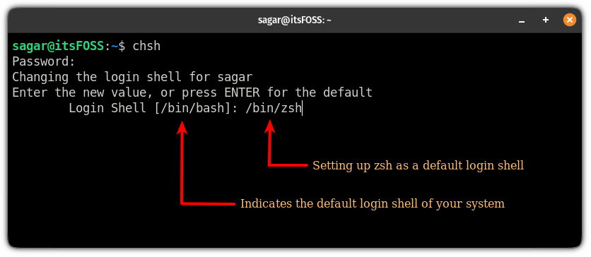 将 zsh 设置为 ubuntu 中的默认登录 shell