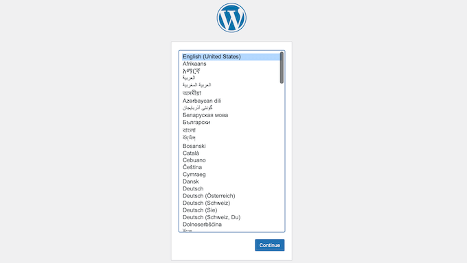 WordPress 安装向导 WordPress 安装向导